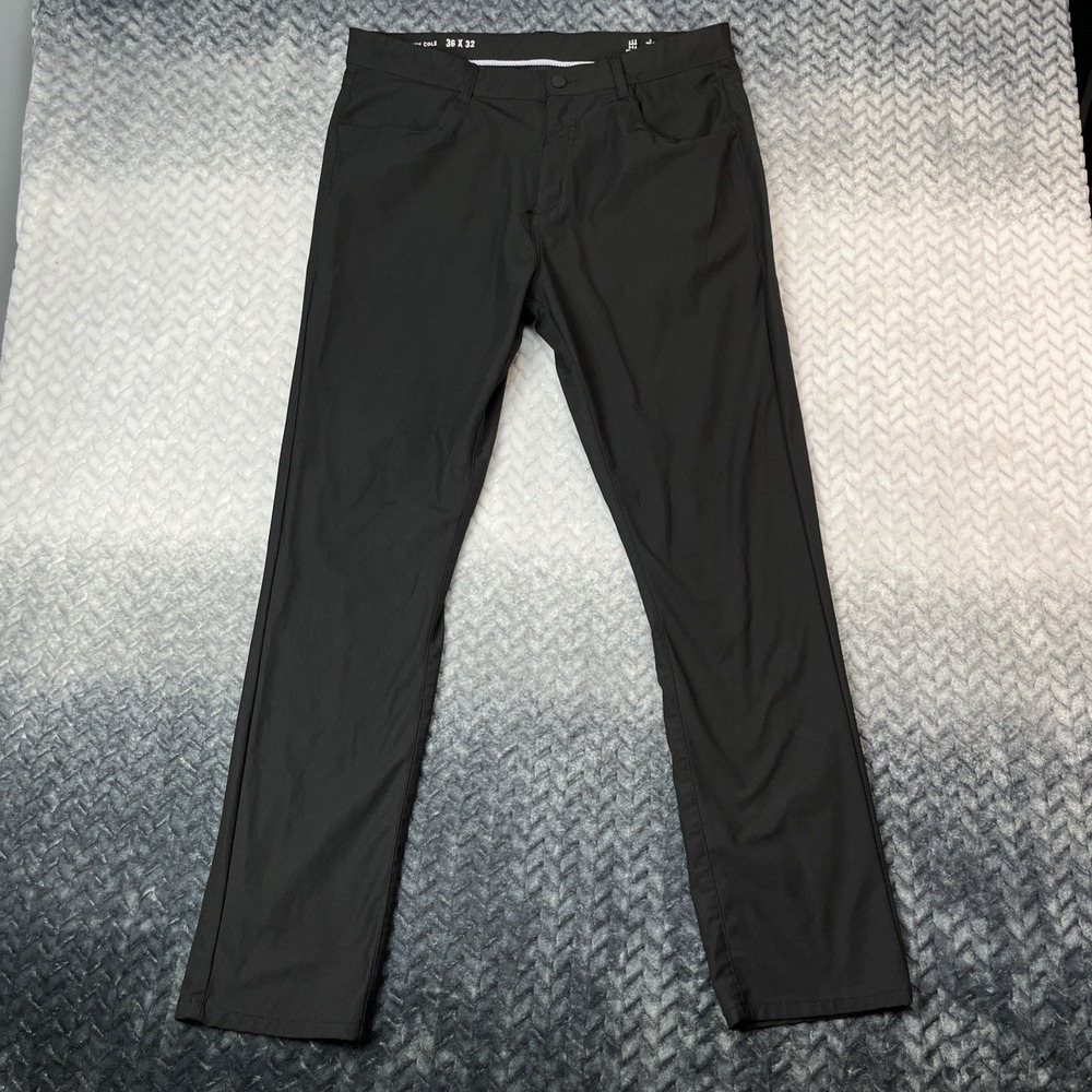 Kenneth Cole Mens 36x32 Black Performance Pants Moisture Wicking Tech K09R57BLK